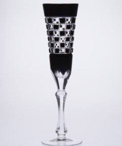 Набор хрустальных бокалов для шампанского на 6 персон "Черный бриллиант"
