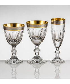 Коллекции хрустальных бокалов Марго (Margaux), инкрустация золото с платиной